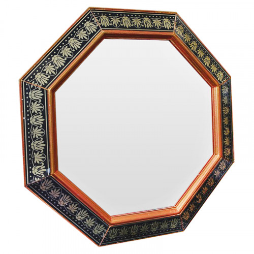 зеркало золотое восьмиугольное с черным орнаментом the sun в Нижневартовске