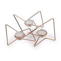 набор подсвечников медных металлических для чайных свечей tri-angular loop, 7 см, 3 штуки в Нижневартовске