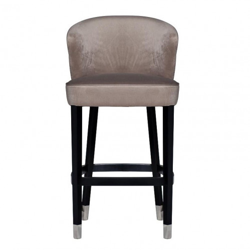стул барный велюр жемчужно-серый 66х59х108 см в Нижневартовске