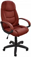 кресло компьютерное электра 1п эко-кожа, цвет бордовый, стёжка в цвет обивки в Нижневартовске