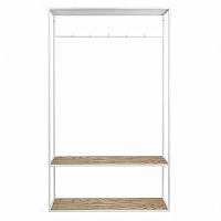 вешалка в прихожую hallra 2 white темный дуб в Нижневартовске