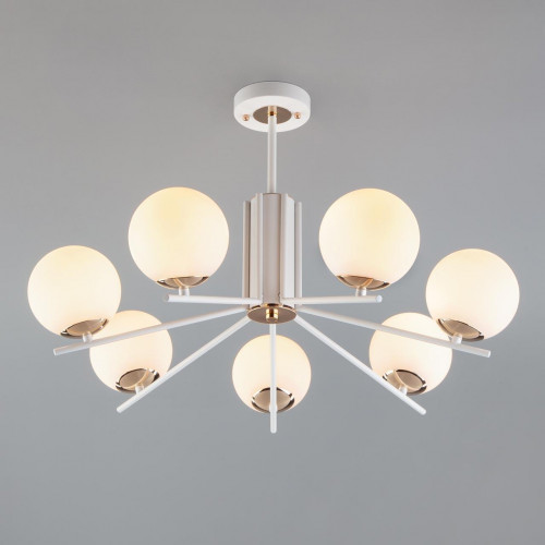 потолочная люстра eurosvet lucas 70092/7 белая в Нижневартовске