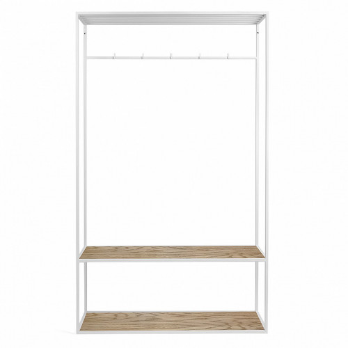 вешалка в прихожую hallra 2 white темный дуб в Нижневартовске