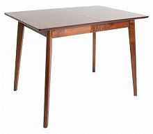 стол обеденный прямоугольный раздвижной из массива дерева "скандинавия мини" (70 х 105/137,5 см), тёмный орех, экомебель в Нижневартовске