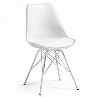 cтул lars белый с металлическими ножками от la forma (ex julia grup) в Нижневартовске