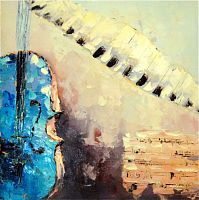 картина маслом синий контрабас в Нижневартовске