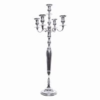 канделябр на 5 свечей высокий серебряный, 60 см в Нижневартовске