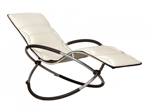 шезлонг-качалка lounge молочный в Нижневартовске