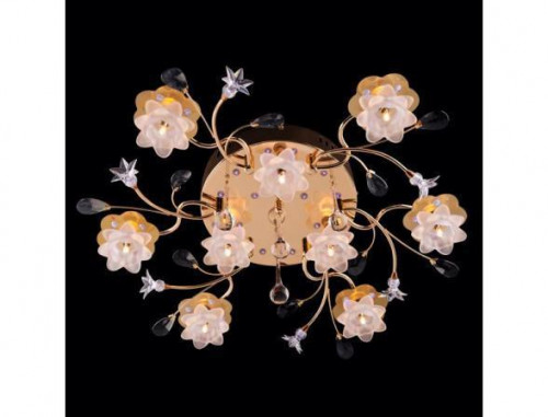 потолочная люстра eurosvet 4853/9 золото/синий+красный+фиолетовый в Нижневартовске