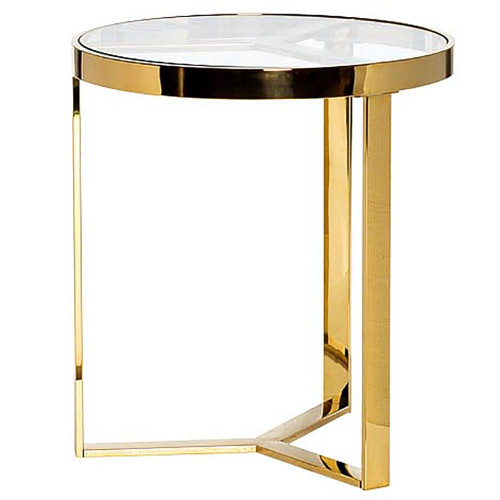 стол журнальный bridge gold 50*55см золотой в Нижневартовске