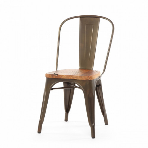стул marais wood металлический с деревянным сиденьем в Нижневартовске