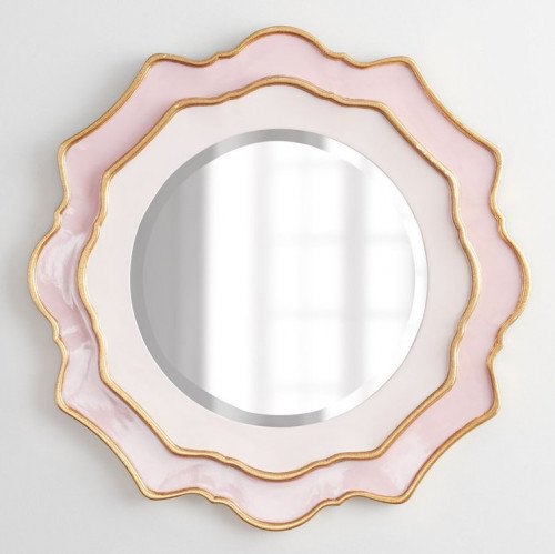 зеркало круглое в фигурной раме розовое дороти в Нижневартовске