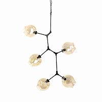 подвесной светильник branching bubbles summer 5 ламп высота 140 чёрный в Нижневартовске