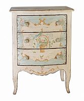комод малый с росписью florans белый в Нижневартовске