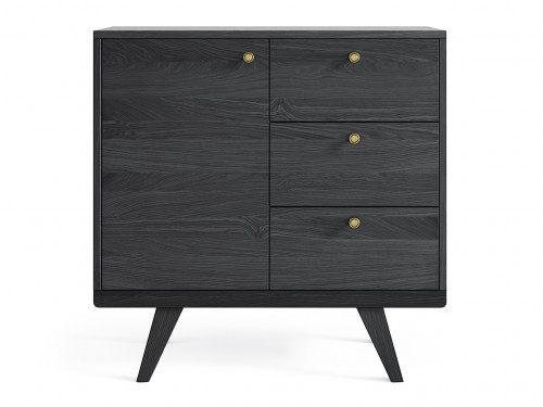 мини-комод thimon чёрный дуб фасады шпон в Нижневартовске