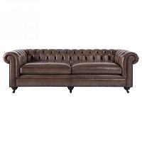 диван chesterfield прямой коричневый на ножках в Нижневартовске