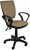 кресло компьютерное ультра люкс ткань, цвет бежевый, подлокотники чарли в Нижневартовске