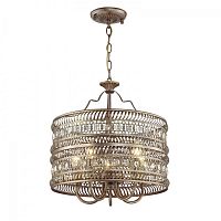 подвесная люстра arabia 1620-5p золото, коричневая в Нижневартовске