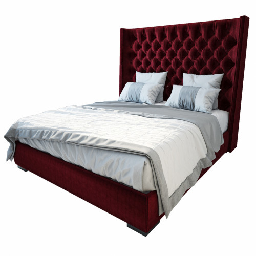 кровать большая 200х200 jackie king красная в Нижневартовске