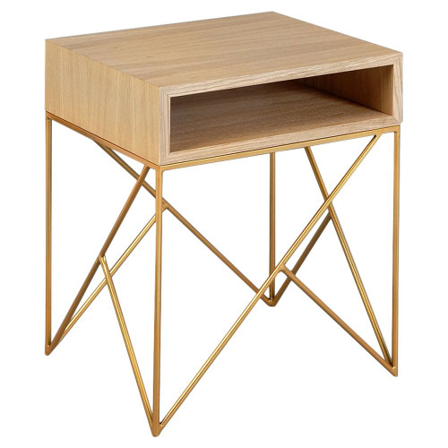 прикроватная тумба prince gold светлая дуб золотой, светлая дуб в Нижневартовске