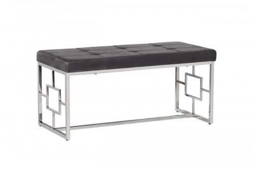 банкетка beno велюр серая в Нижневартовске