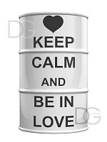 декоративная бочка keep calm and be in love m в Нижневартовске