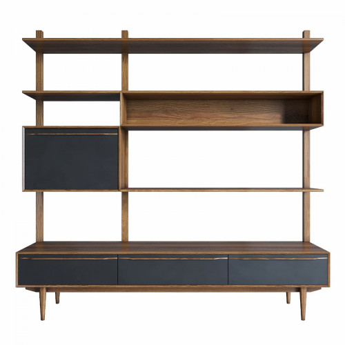 стеллаж bruni black с ящиками в Нижневартовске