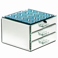 шкатулка тройная голубая 15х10,5х15 см в Нижневартовске