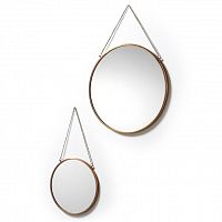 комплект зеркал металлических на ремне круглых niko от la forma (ex julia grup), 2 штуки в Нижневартовске