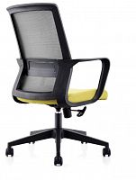 кресло компьютерное интер lb черный пластик / серая сетка / зеленая ткань в Нижневартовске