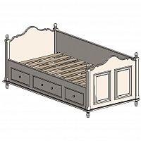 кровать-кушетка 90х190 с ящиками молочно-белая марсель в Нижневартовске
