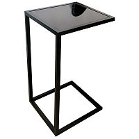 прикроватный столик со стеклянной столешницей, черный в Нижневартовске