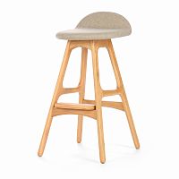 барный стул buch бежевый на светлых ножках в Нижневартовске