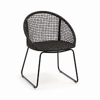 сандрин кресло металлический каркас серый канат темно-серый от la forma (ex julia grup) в Нижневартовске