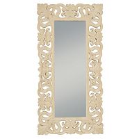 зеркало узкое прямоугольное бежевое с резьбой diana в Нижневартовске