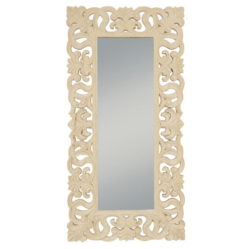 зеркало узкое прямоугольное бежевое с резьбой diana в Нижневартовске