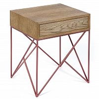 прикроватная тумба с ящиком prince темный дуб, медь в Нижневартовске