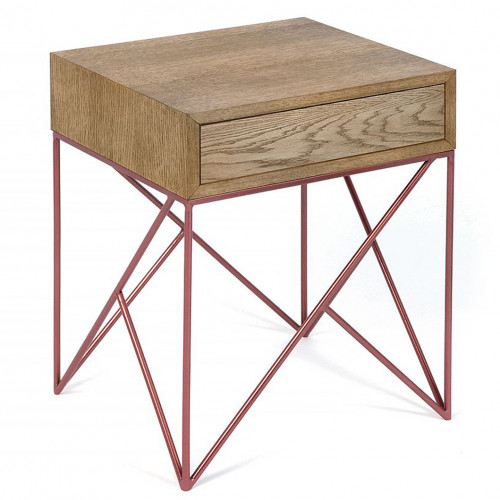 прикроватная тумба с ящиком prince темный дуб, медь в Нижневартовске