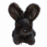 игрушка зайчик (темно-коричневый) натуральный мех норки в Нижневартовске