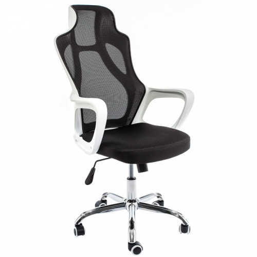 кресло компьютерное local белое-черное в Нижневартовске