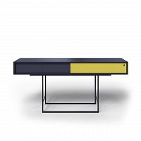 консоль с ящиками на металлических ножках серо-желтая long new в Нижневартовске