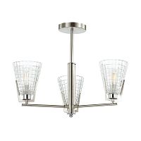 потолочная люстра lumion janna 4409/3c матовый никель, белая в Нижневартовске
