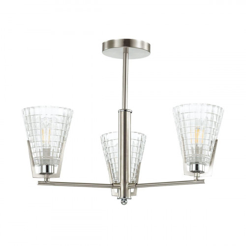 потолочная люстра lumion janna 4409/3c матовый никель, белая в Нижневартовске