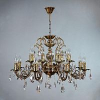 подвесная люстра ambiente alicante 8888/8+8 pb tear drop бронза в Нижневартовске