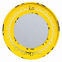 зеркало круглое металлическое желтое fiesta yellow в Нижневартовске