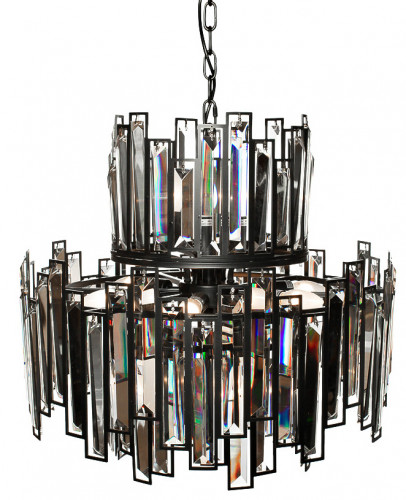 люстра дизайнерская adriatica3 60х60 черная, прозрачные кристаллы в Нижневартовске