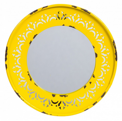 зеркало круглое металлическое желтое fiesta yellow в Нижневартовске
