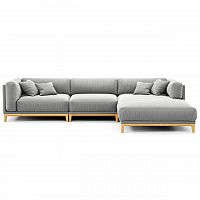 диван case угловой серый на светлых ножках в Нижневартовске