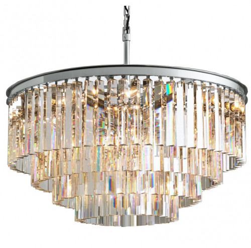 люстра odeon 4 rings silver прозрачное стекло прозрачная, серебро в Нижневартовске