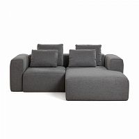 диван blok sofa 2 правый угол темно-серый от la forma (ex julia grup) в Нижневартовске